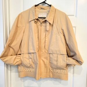 Jeffrey Banks For Lakeland Men's Beige Khaki Windbreaker Jacket SIZE 44